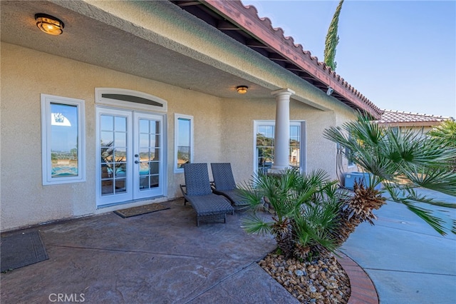 view of patio with french doors