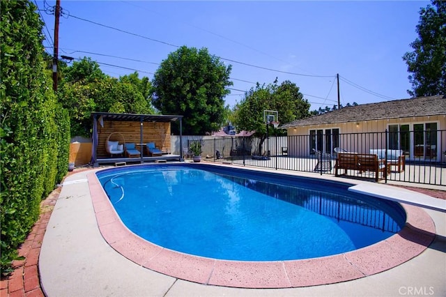 18041 Acre St, Northridge, CA 91325 - view of swimming pool featuring a diving board