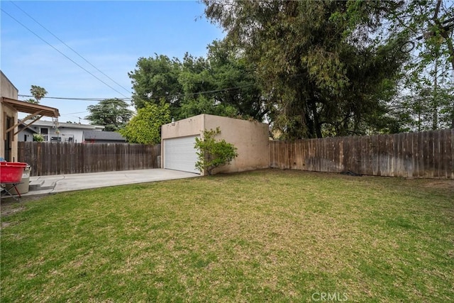1801 N Ross St, Santa Ana, CA 92706 - view of yard featuring a garage, an outdoor structure, and a patio