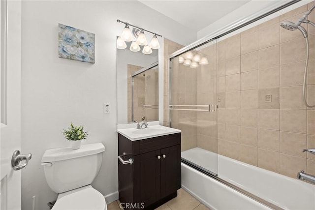 53 N Oak Ave Unit 5, Pasadena, CA 91107 - bathroom with vanity, enclosed tub / shower combo, and tile patterned floors