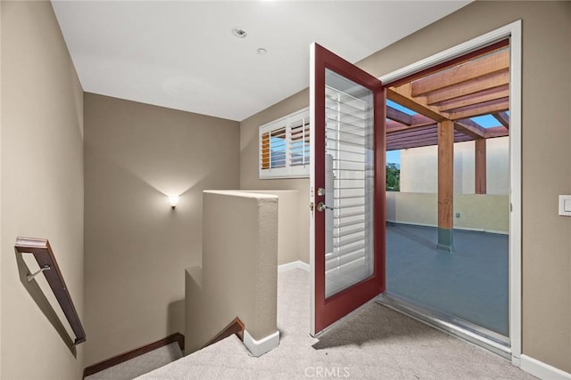 53 N Oak Ave Unit 5, Pasadena, CA 91107 - staircase featuring plenty of natural light and carpet floors