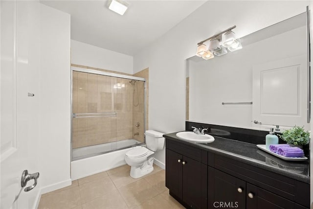 53 N Oak Ave Unit 5, Pasadena, CA 91107 - full bathroom with vanity, tile patterned floors, and enclosed tub / shower combo