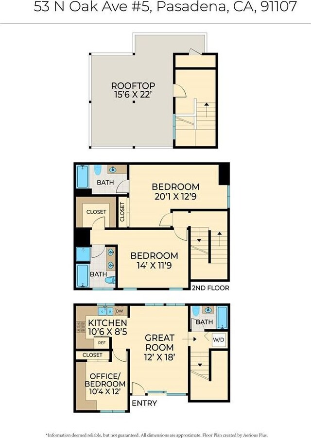 53 N Oak Ave Unit 5, Pasadena, CA 91107 - property floor plan