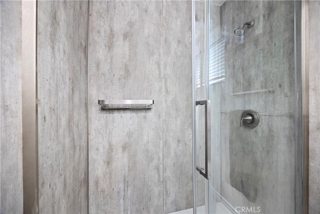 bathroom view of a shower stall