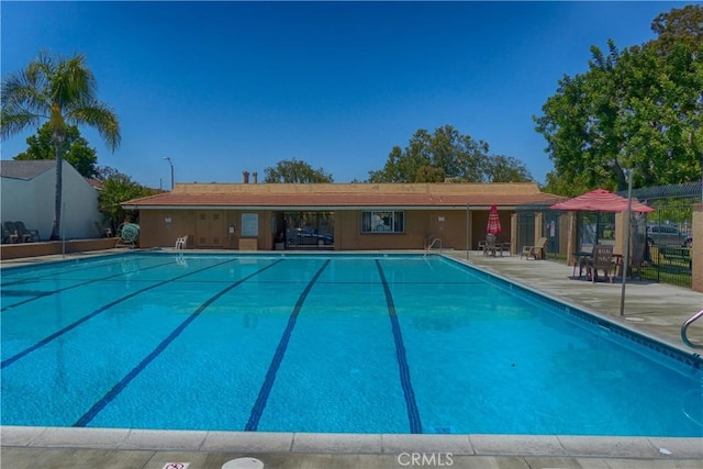 10531 Angel Ave, Fountain Valley, CA 92708 - community pool with a patio and fence