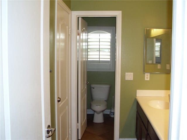 1110 Laurelhurst, San Jacinto, CA 92582 - bathroom with vanity, toilet, and tile patterned floors
