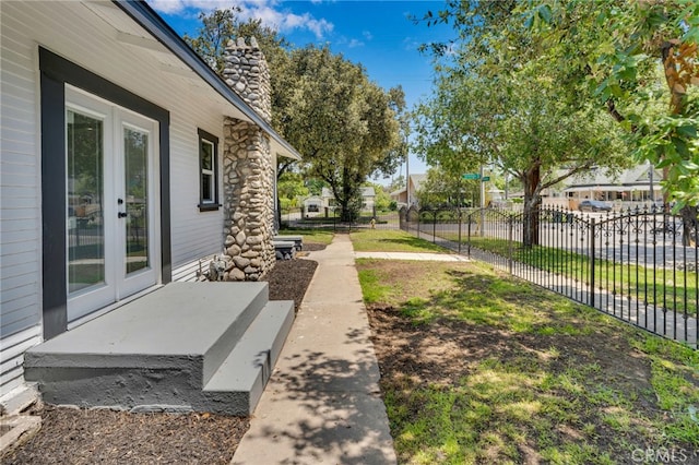 1925 N Marengo Ave, Pasadena, CA 91103 - view of yard with french doors and fence
