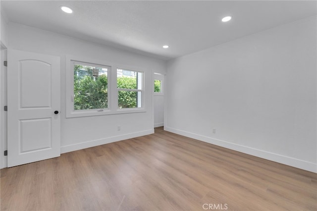 1925 N Marengo Ave, Pasadena, CA 91103 - empty room with baseboards, recessed lighting, and wood finished floors