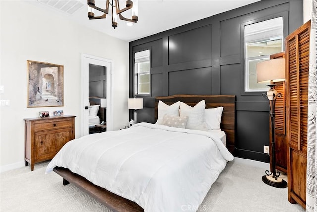 612 Prickly Pear Way, Rancho Mission Viejo, CA 92694 - bedroom with a chandelier, carpet flooring, and baseboards