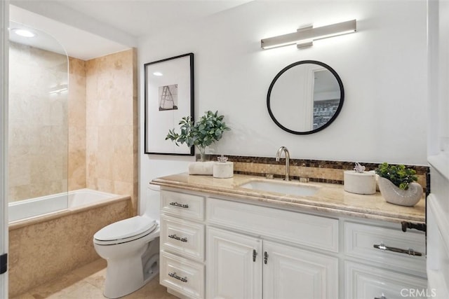 28 Shoreridge, Newport Coast, CA 92657 - full bathroom with vanity, tile patterned floors, and washtub / shower combination