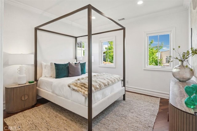 28 Shoreridge, Newport Coast, CA 92657 - bedroom featuring crown molding and recessed lighting