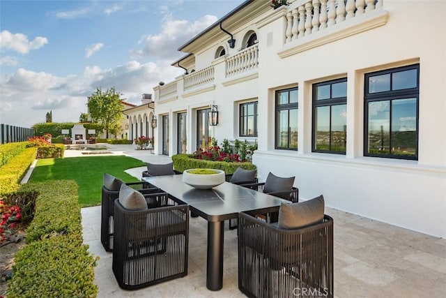 28 Shoreridge, Newport Coast, CA 92657 - view of patio / terrace with outdoor dining space
