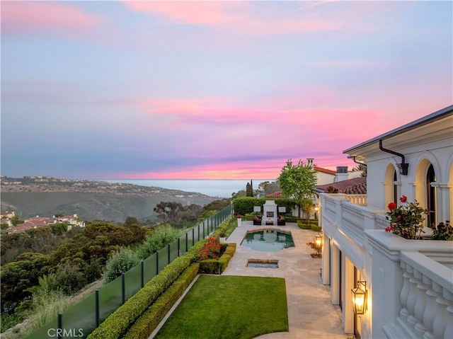 28 Shoreridge, Newport Coast, CA 92657 - view of pool featuring a fenced backyard and a patio