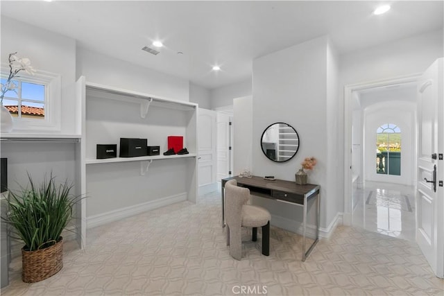 28 Shoreridge, Newport Coast, CA 92657 - kitchen with healthy amount of natural light, recessed lighting, and a desk