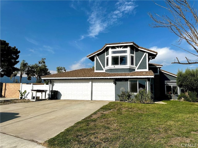 1512 W Sunnyview Dr, Rialto, CA 92377 - view of front of property with concrete driveway, stucco siding, and a garage