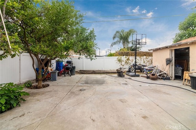 view of patio / terrace with a fenced backyard