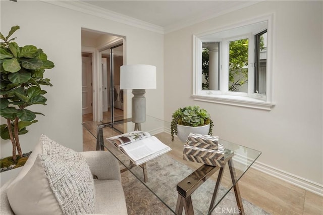 339 Via Lido Soud, Newport Beach, CA 92663 - living area with baseboards, ornamental molding, and washer / dryer
