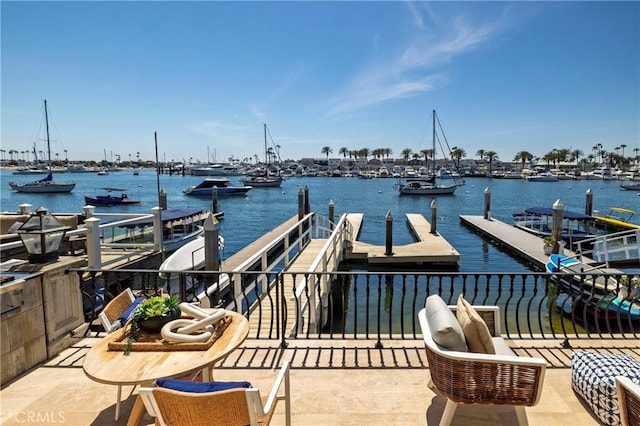 339 Via Lido Soud, Newport Beach, CA 92663 - dock area featuring a water view