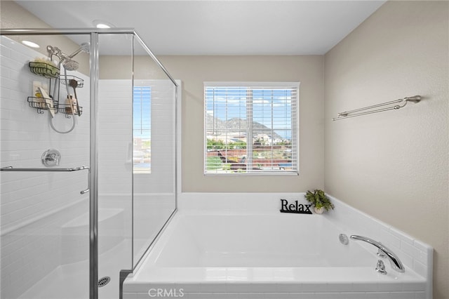 27490 Grand Teton Ct, Menifee, CA 92585 - bathroom with a stall shower and a bath