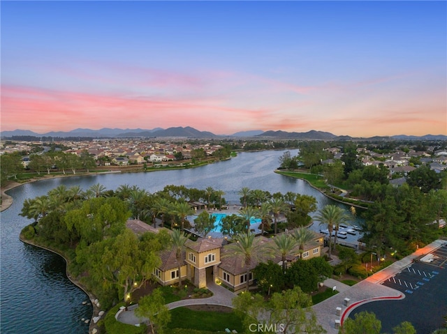 27490 Grand Teton Ct, Menifee, CA 92585 - aerial view of property's location featuring a water and mountain view