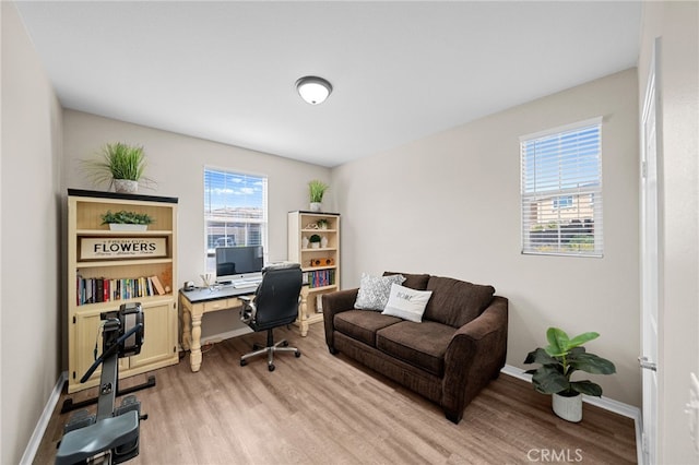 27490 Grand Teton Ct, Menifee, CA 92585 - office featuring light wood-style flooring and baseboards
