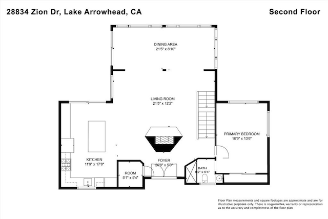 28834 Zion Dr, Lake Arrowhead, CA 92352 - home floor plan