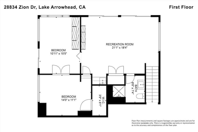 28834 Zion Dr, Lake Arrowhead, CA 92352 - room layout