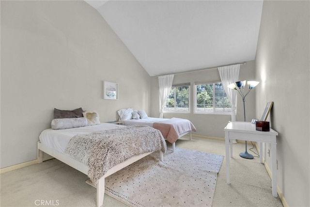 7402 Yellowtail Dr Unit 204, Huntington Beach, CA 92648 - carpeted bedroom with lofted ceiling and baseboards