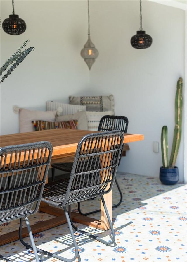 view of dining room