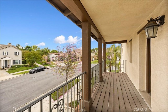 balcony featuring a residential view