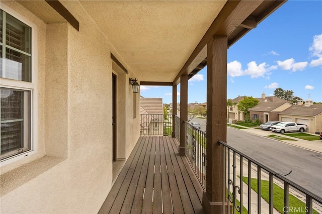 balcony with a residential view