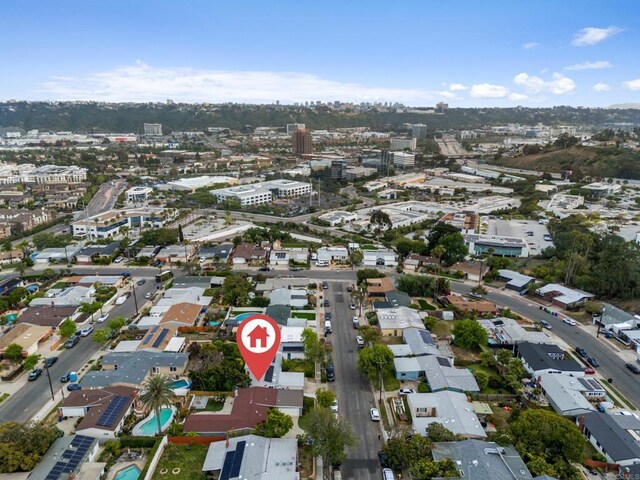2045 Cardinal Dr, San Diego, CA 92123 - aerial view of property and surrounding area featuring nearby urban area