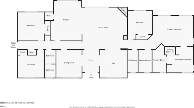 2021 Willow Glen Rd, Fallbrook, CA 92028 - floor plan / room layout