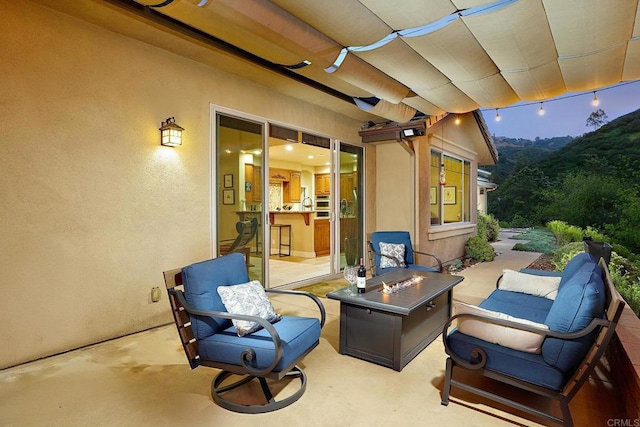 2021 Willow Glen Rd, Fallbrook, CA 92028 - view of patio / terrace featuring an outdoor fire pit