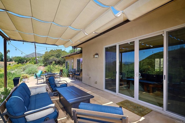 2021 Willow Glen Rd, Fallbrook, CA 92028 - view of patio / terrace with outdoor dining space and an outdoor living space