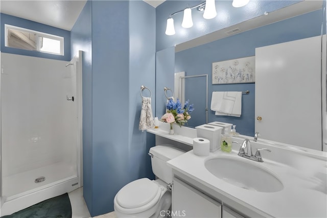 14028 Yorktown Ct, Fontana, CA 92336 - full bath with a stall shower, toilet, and vanity