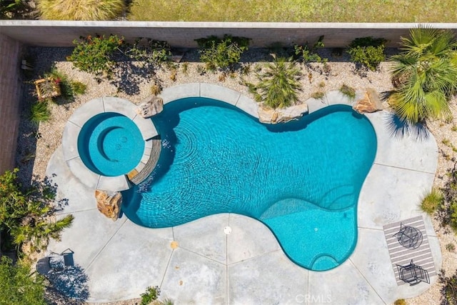 3773 Mission, Peak, Palm Springs, CA 92262 - view of swimming pool with a pool with connected hot tub