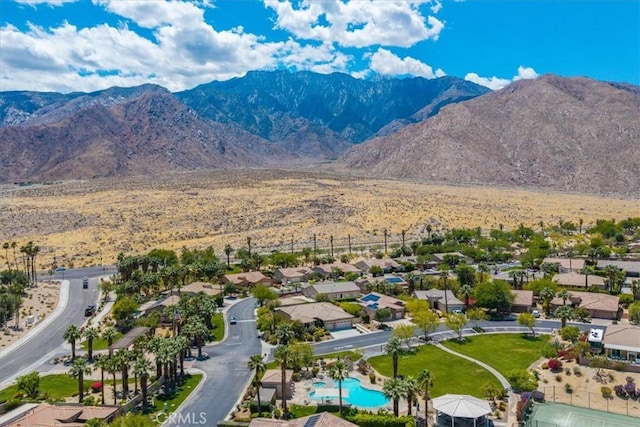 3773 Mission, Peak, Palm Springs, CA 92262 - aerial view of residential area with mountains and a pool