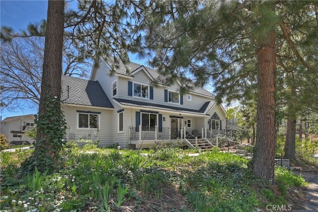 27513 St Bernard Ln, Lake Arrowhead, CA 92352 - view of front of home with covered porch