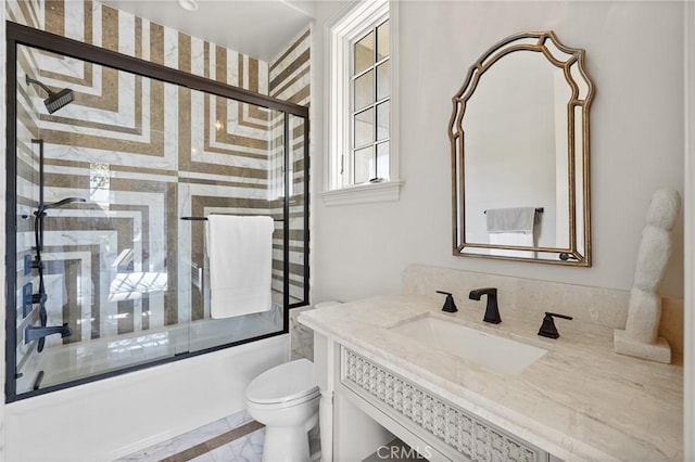 18 Dovetail Ln, Bradbury, CA 91008 - full bathroom featuring enclosed tub / shower combo, toilet, and vanity