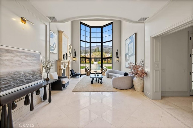 18 Dovetail Ln, Bradbury, CA 91008 - lobby with crown molding and a towering ceiling
