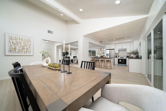 2610 King Way, Claremont, CA 91711 - dining area with light wood-style floors, recessed lighting, and baseboards