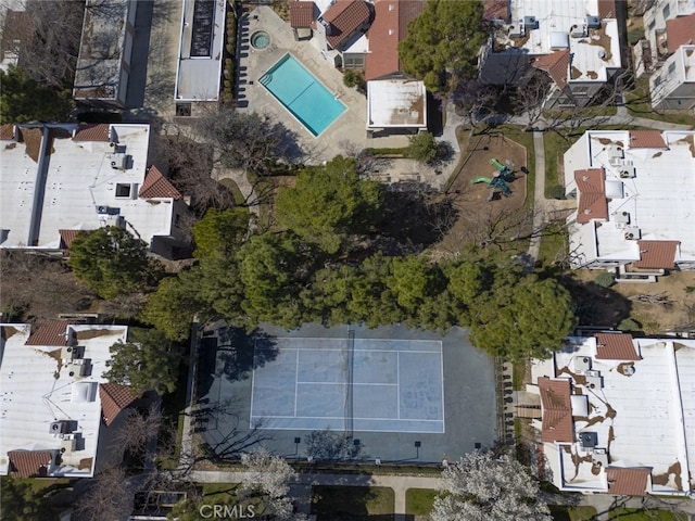 2807 W W Ave K12, Unit 256, Lancaster, CA 93536 - aerial overview of property's location with a pool area