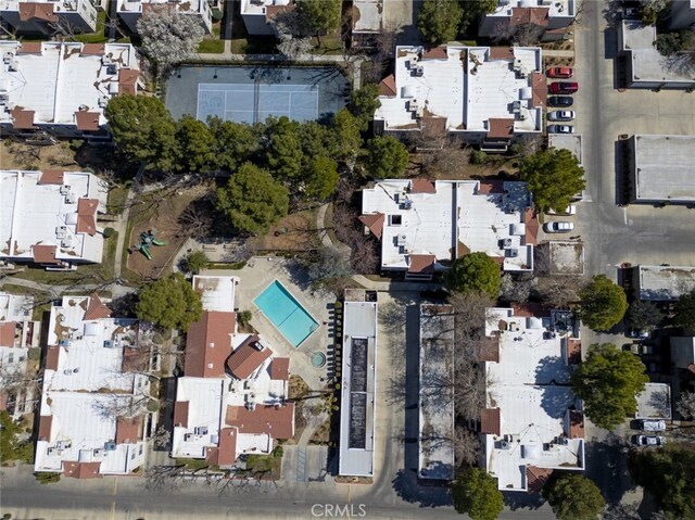 2807 W W Ave K12, Unit 256, Lancaster, CA 93536 - aerial overview of property's location with a pool area and nearby suburban area
