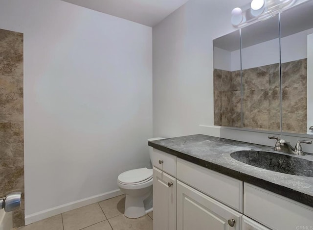 540 65th St Unit 203, San Diego, CA 92114 - bathroom featuring tile patterned flooring, toilet, vanity, and baseboards