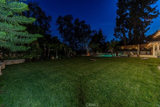 1448 W Domingo Rd, Fullerton, CA 92833 - view of green lawn featuring a patio and an outdoor pool