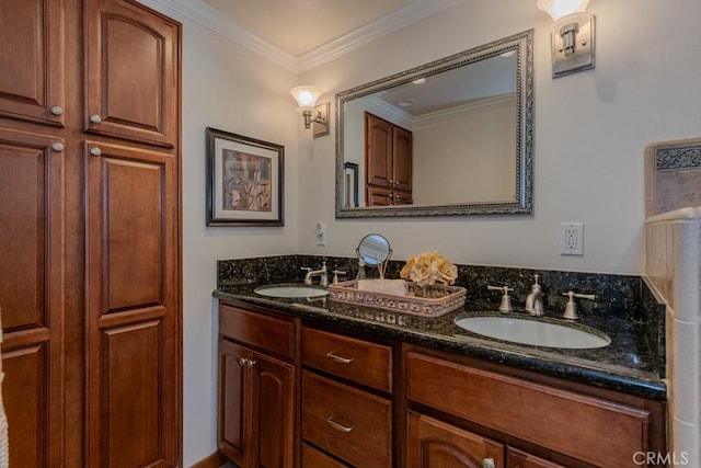 1448 W Domingo Rd, Fullerton, CA 92833 - full bath featuring double vanity and crown molding