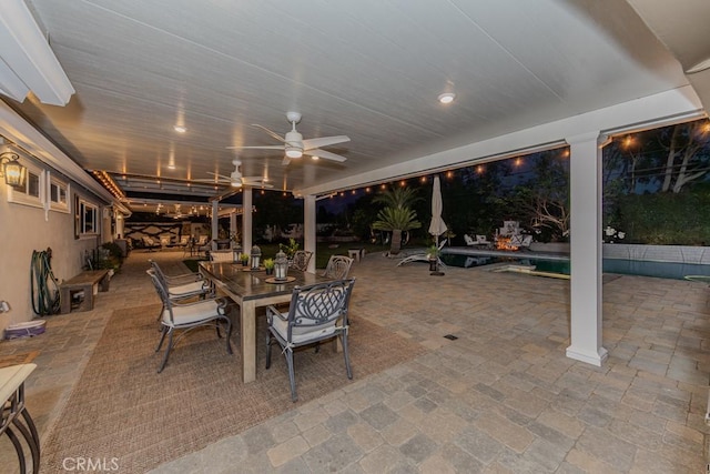 1448 W Domingo Rd, Fullerton, CA 92833 - view of patio with outdoor dining space and ceiling fan