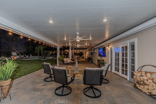 1448 W Domingo Rd, Fullerton, CA 92833 - view of patio featuring a ceiling fan