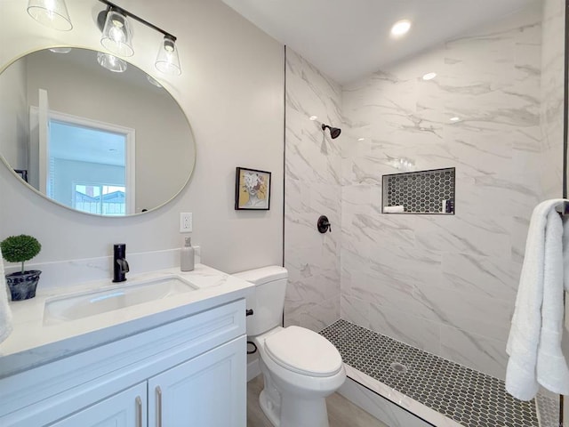 9944 Donner St, Santee, CA 92071 - full bath with a stall shower, vanity, and toilet